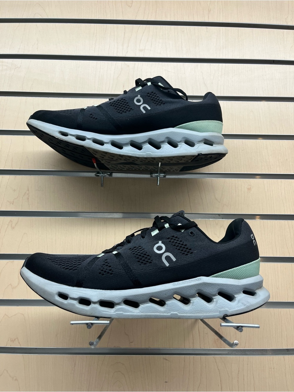 On Running Men's Cloudswift Black with Mint Accent Athletic Shoes